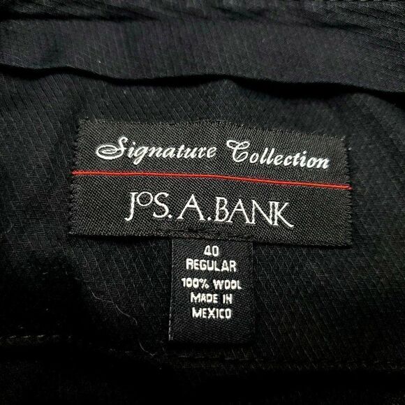 Jos A Bank Signature Collection Wool Dress Pants 39/26 Gray High Rise Pleated - Picture 4 of 6